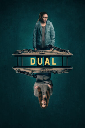 Dual Movie Poster Review Sundance Film Aaron Paul Riley Stearns Karen Gillan