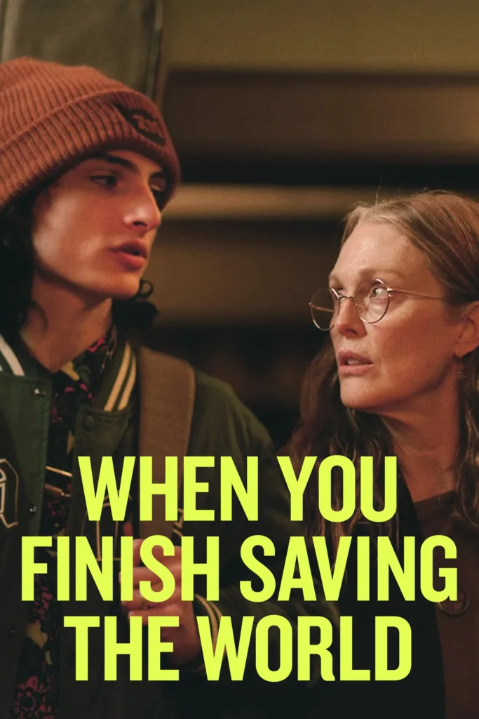 When You Finish Saving The World Movie Poster and Review A24 Jesse Eisenberg Film Finn Wolfhard Julianne Moore Drama