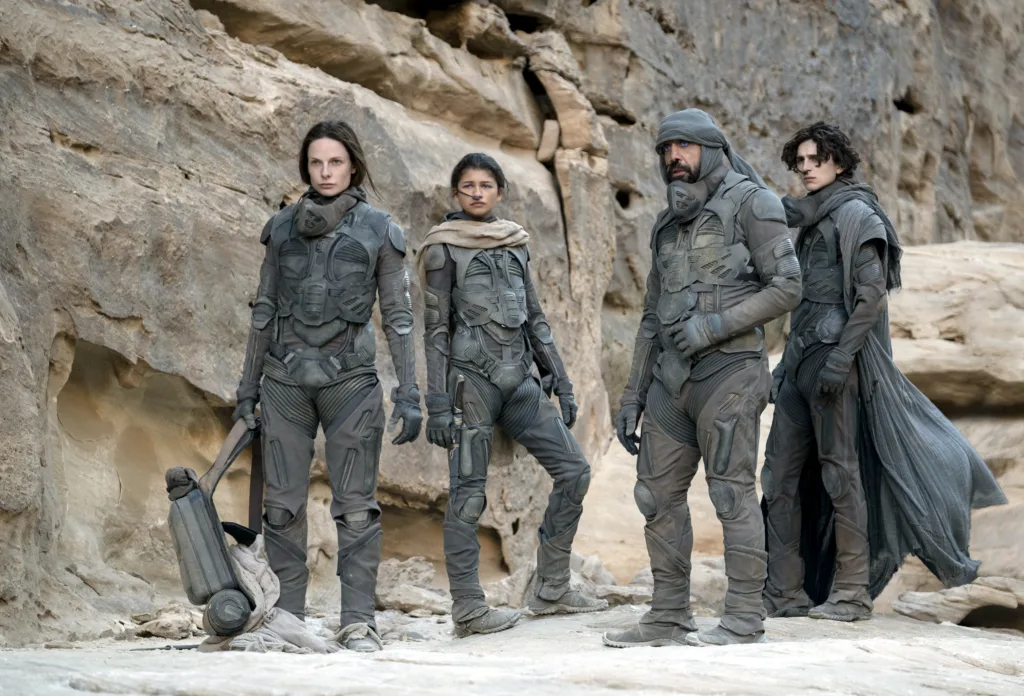 Dune review with Rebecca Ferguson, Zendaya, Javier Bardem and Timothee Chalamet.