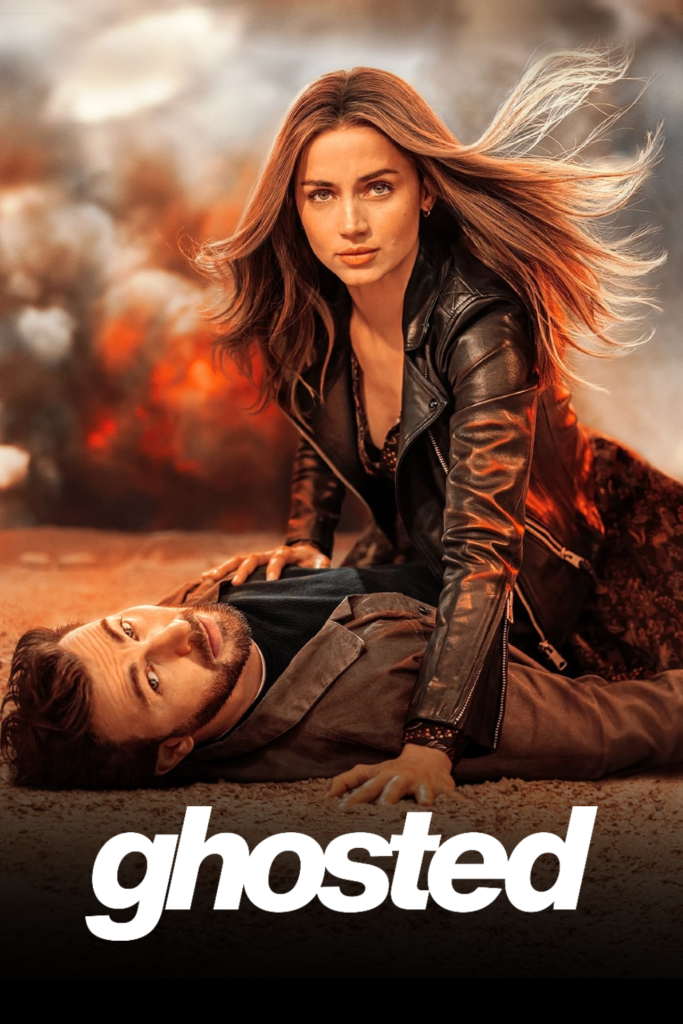 Ghosted movie poster and review starring Ana de Armas and Chris Evans and streaming in Apple TV+