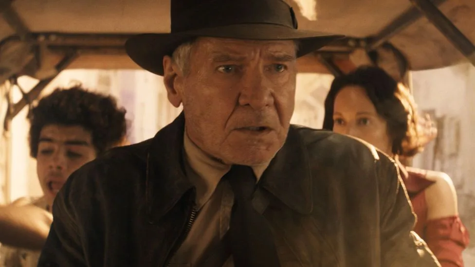 Harrison Ford in Indiana Jones and the Dial of Destiny movie from Steven Spielberg and James Mangold