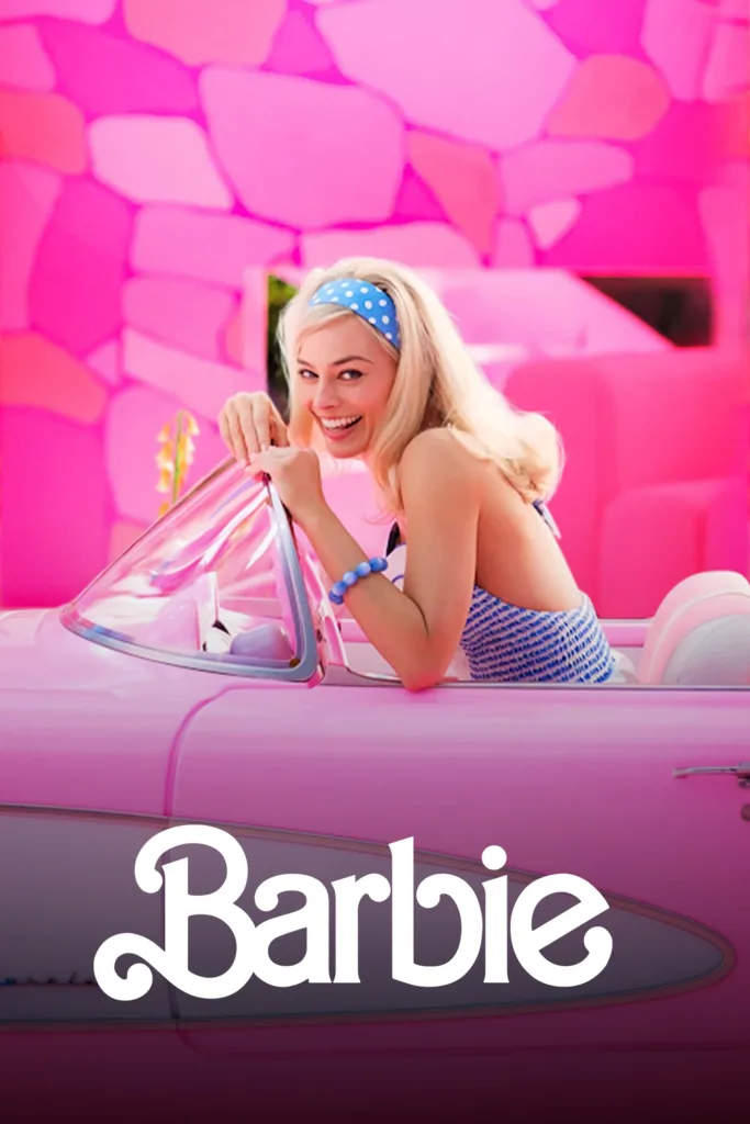 Barbie movie poster with Margot Robbie and Ryan Gosling Greta Gerwig
