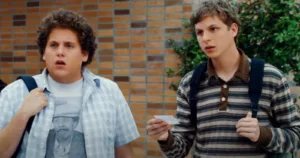 Jonah Hill and Michael Cera in Superbad (2007)