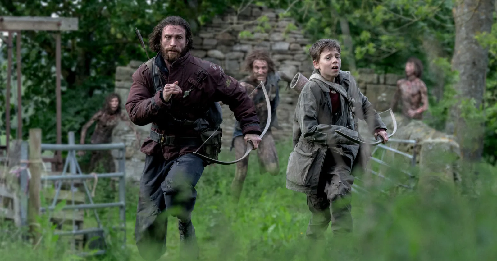 Aaron Taylor-Johnson and Alfie Williams in 28 Years Later (2025)